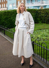 Gloria Cotton Skirt | Chalk Skirt Chalk