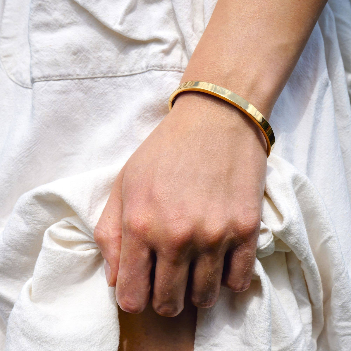 Gold Cuff Bracelet A Weathered Penny Jewellery