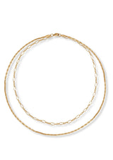Gold Delicate Layered Chain | A Weathered Penny Necklace A Weathered Penny
