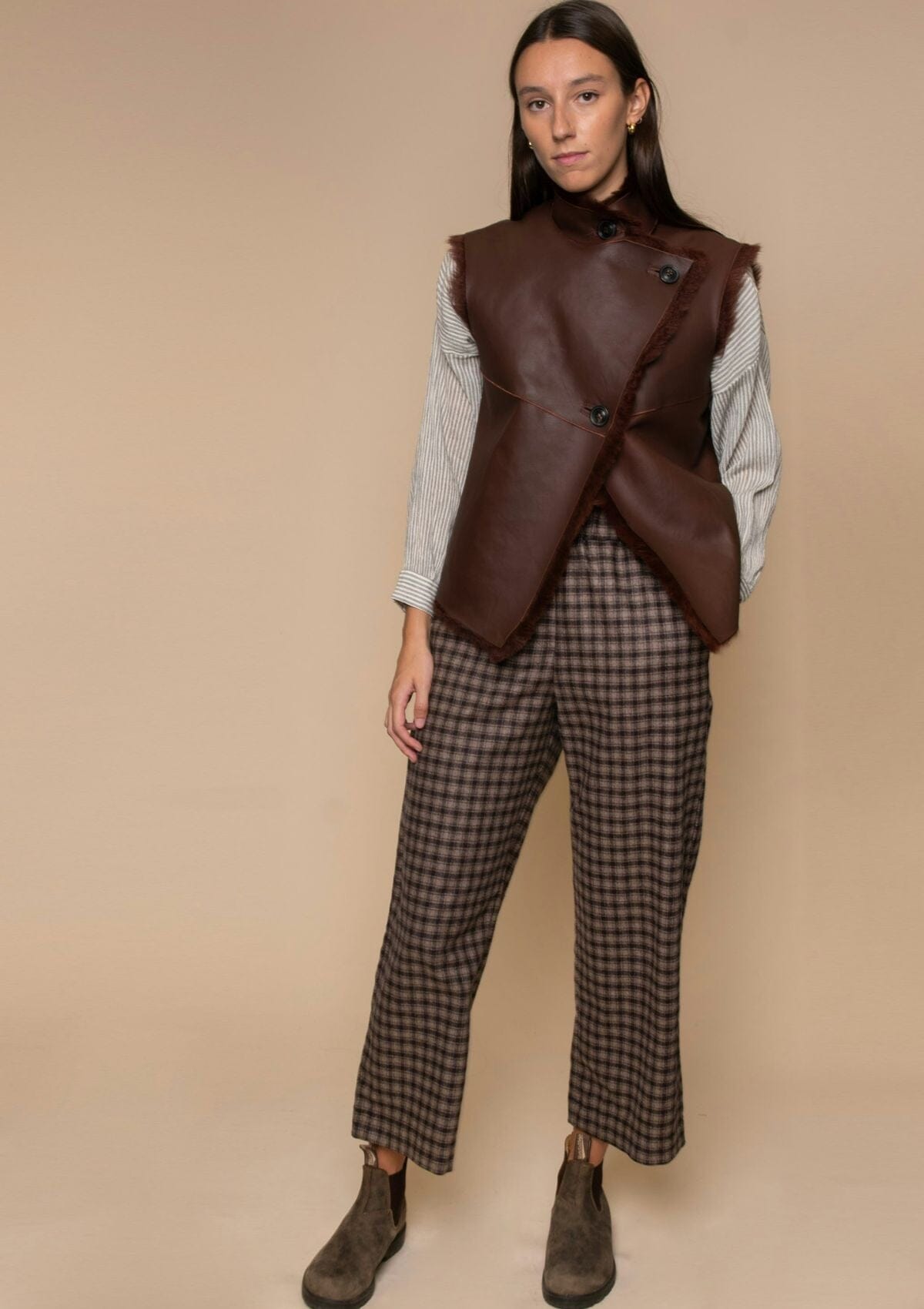 H*H様 house on the hill Pants (Checker)80 Check Wide Leg Jersey