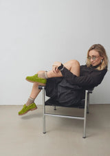 Johanne Boat Shoe | Bambus Green | Woden Trainers wide