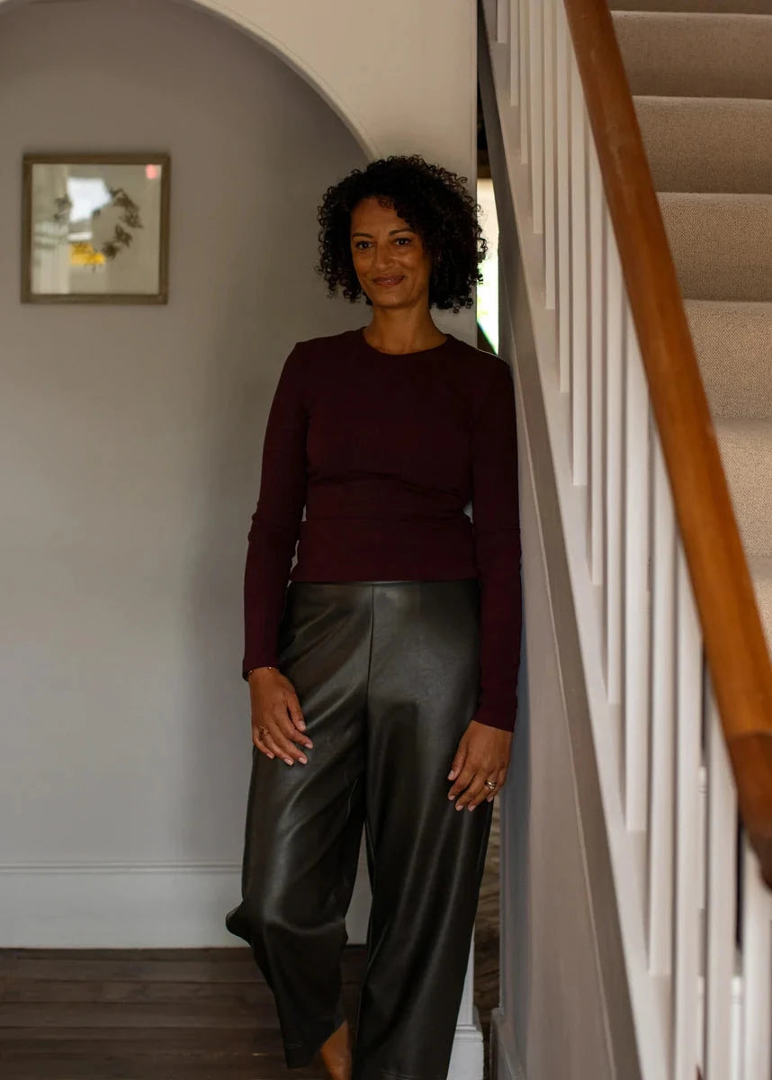 Kelly Trouser | Dark Olive | Chalk Trousers Chalk