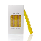 MÆGEN Spiral Taper Candles - 3 Pack - Yellow Candle MÆGEN