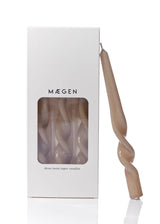 MÆGEN Twist Taper Candles - 3 Pack - Mink Candle MÆGEN