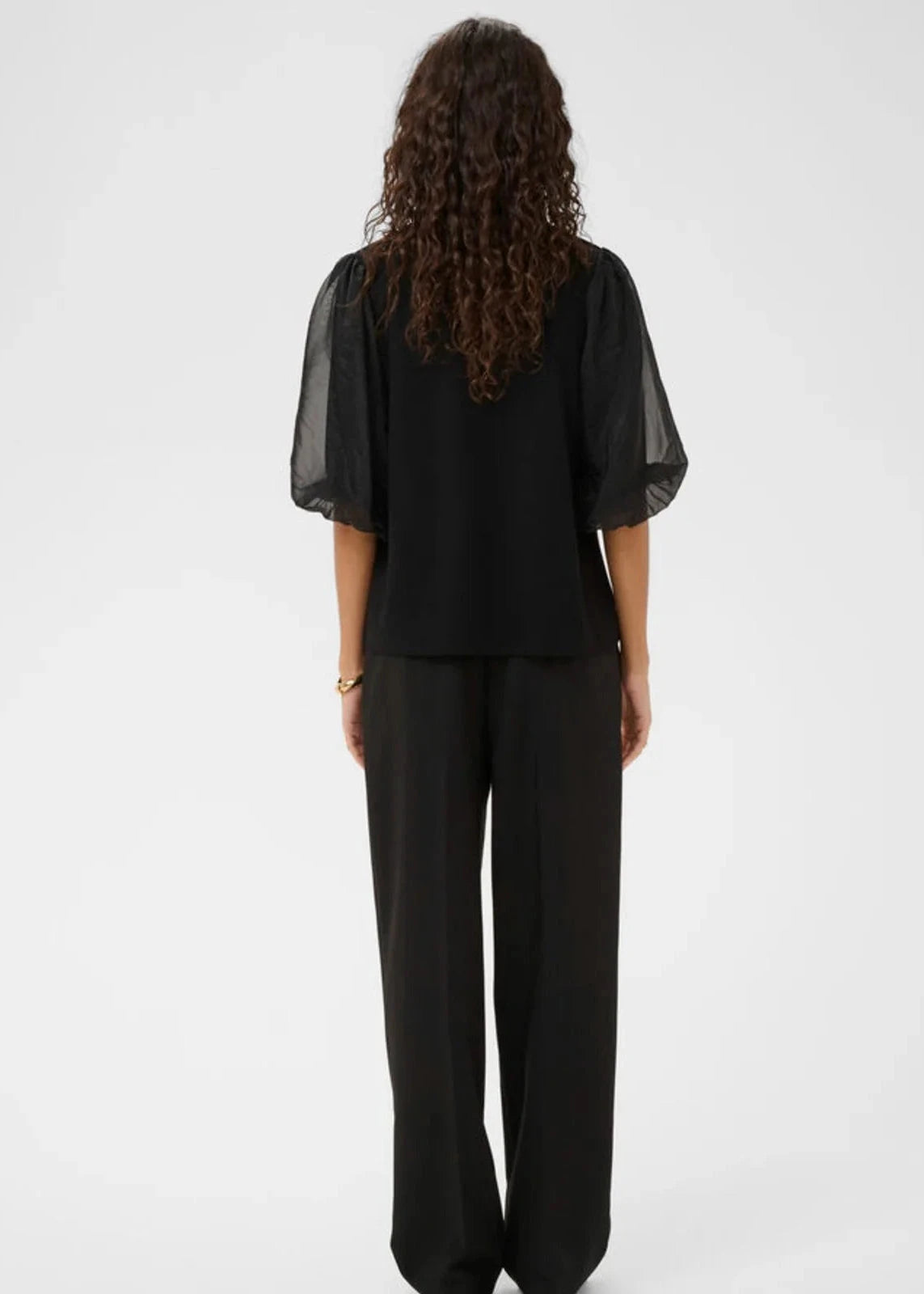 Marigold Puff Tee | Black | Soaked Top Soaked in Luxury
