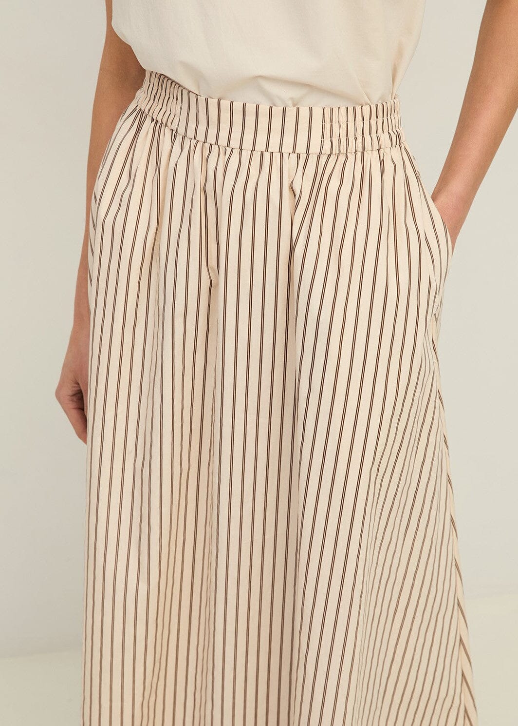 Midi Poplin Cotton Skirt | 44837 | Yerse Skirt Yerse