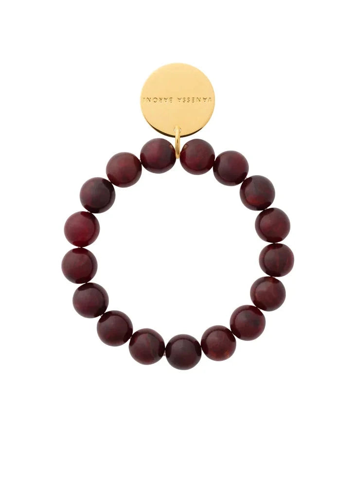 Mini Beads Flex Bracelet | Bordeaux Marble | Vanessa Baroni Bracelet Vanessa Baroni
