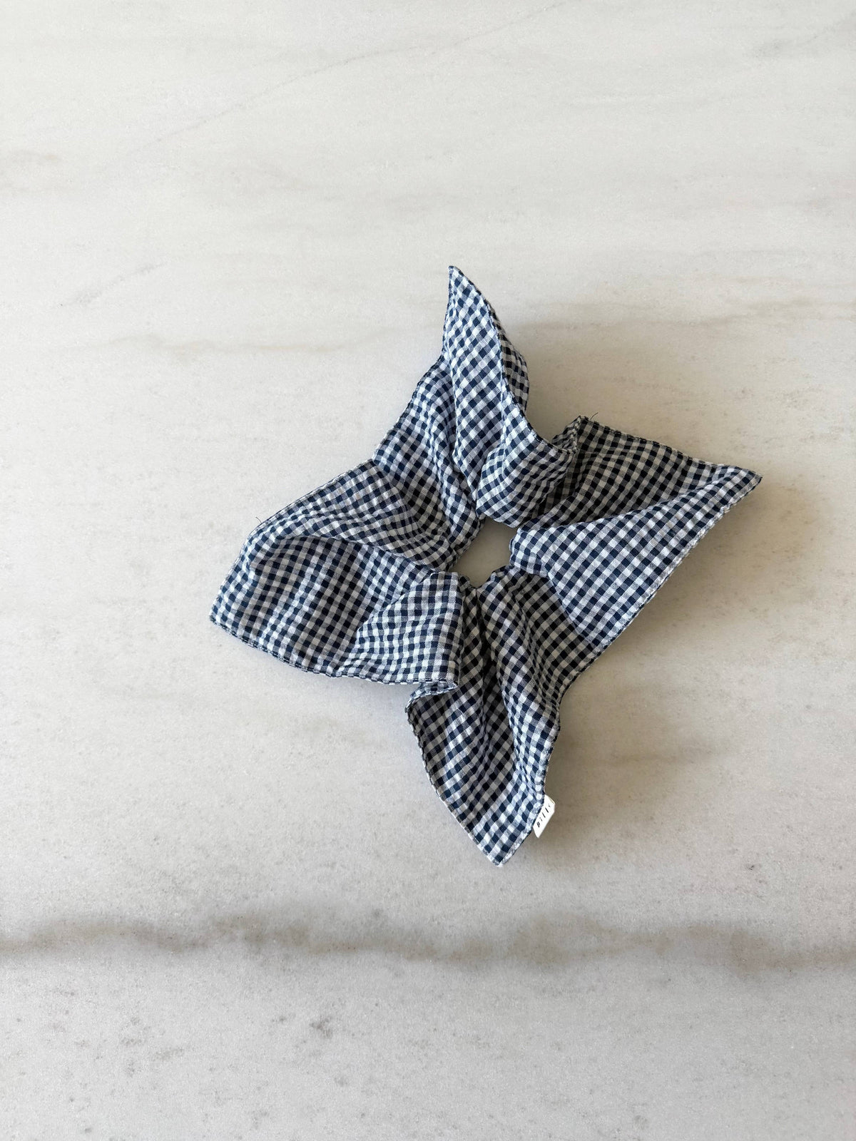 MINI GINGHAM DIAMOND SCRUNCHIES - neutral Billy Bamboo