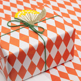 Orange Diamond Gift Wrap Hadley