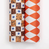 Orange Diamond Gift Wrap Hadley