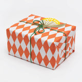 Orange Diamond Gift Wrap Hadley