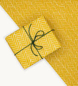 Parquet Flooring Gift Wrap, Model Makers Paper. Mustard. Hadley