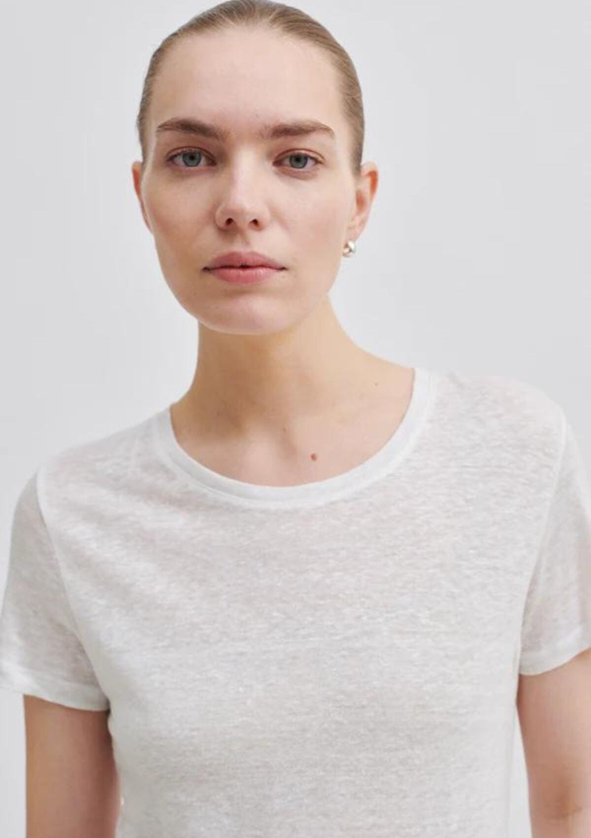 Peony O-Neck Linen Tee | Second Female T-Shirt Second Female