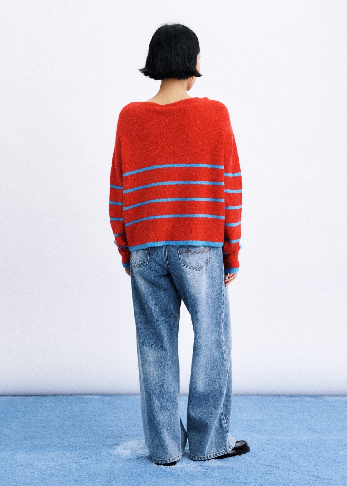 Pull IWAKI | Red & Blue Stripe Knit | FRNCH Jumper FRNCH
