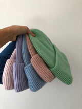 ROYAL ANGORA WOOL BEANIE - snow pastel Billy Bamboo