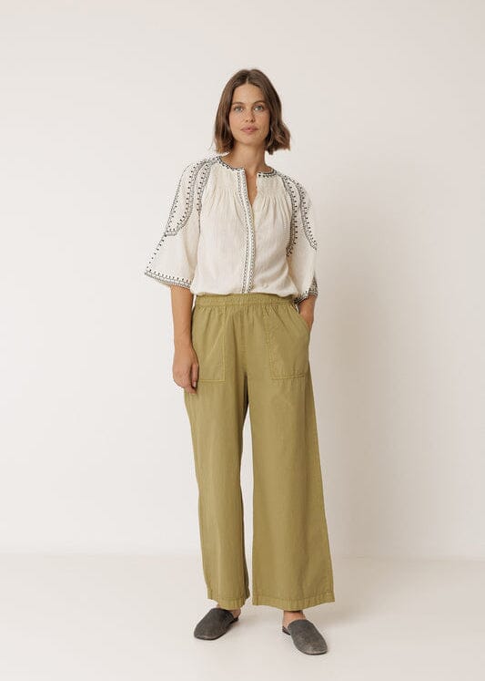Straight High Waist Poplin Pant | Indi & Cold Trousers Indi & Cold