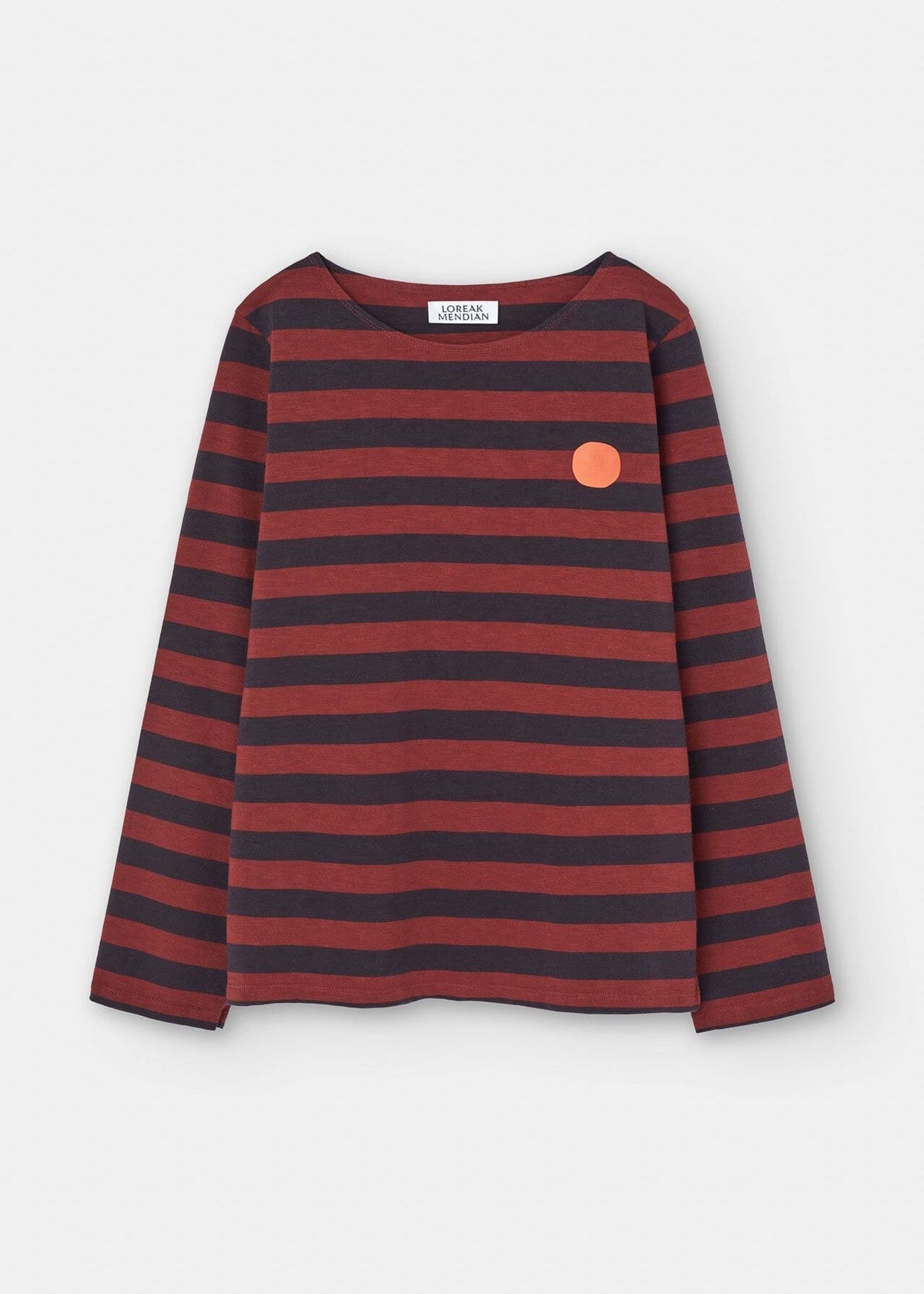 Striped Dot Long Sleeve Cotton T-Shirt | Loreak Mendian Long Sleeve T-Shirt Loreak Mendian
