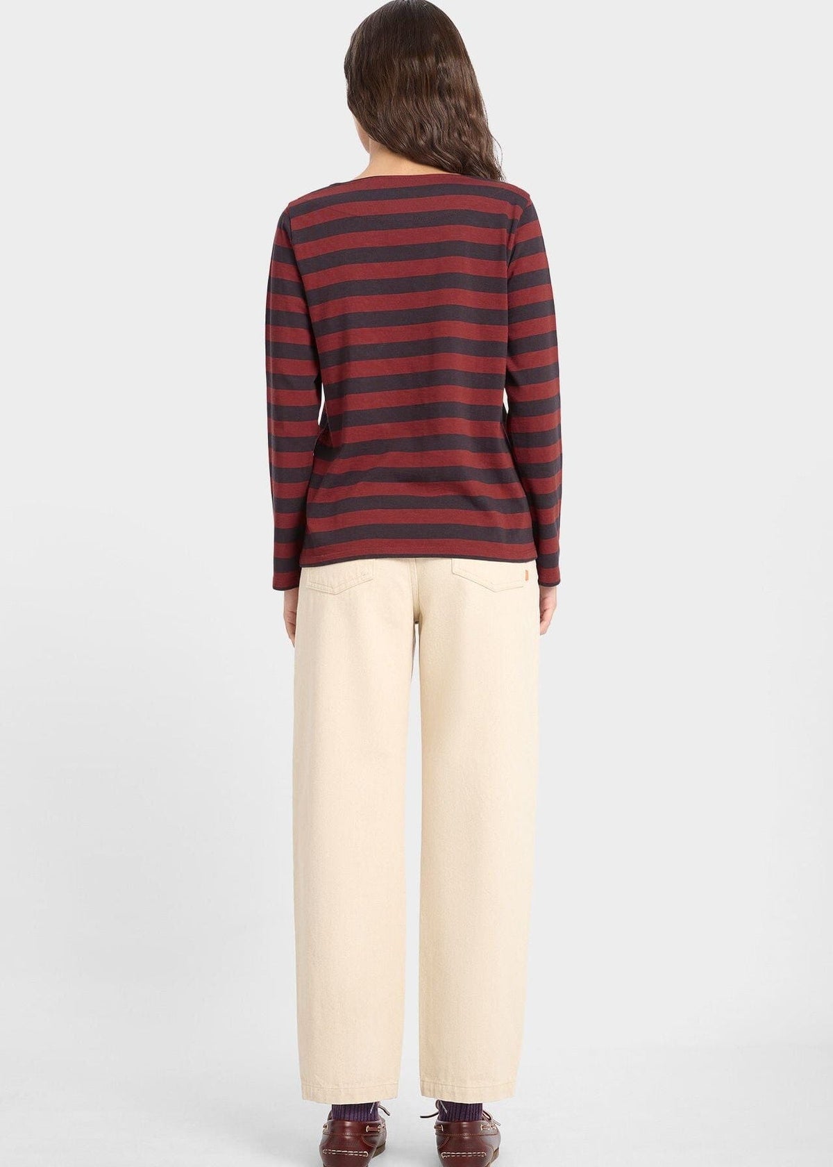 Striped Dot Long Sleeve Cotton T-Shirt | Loreak Mendian Long Sleeve T-Shirt Loreak Mendian