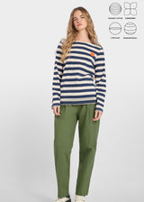 Striped Dot Long Sleeve Cotton T-Shirt | Loreak Mendian Long Sleeve T-Shirt Loreak Mendian