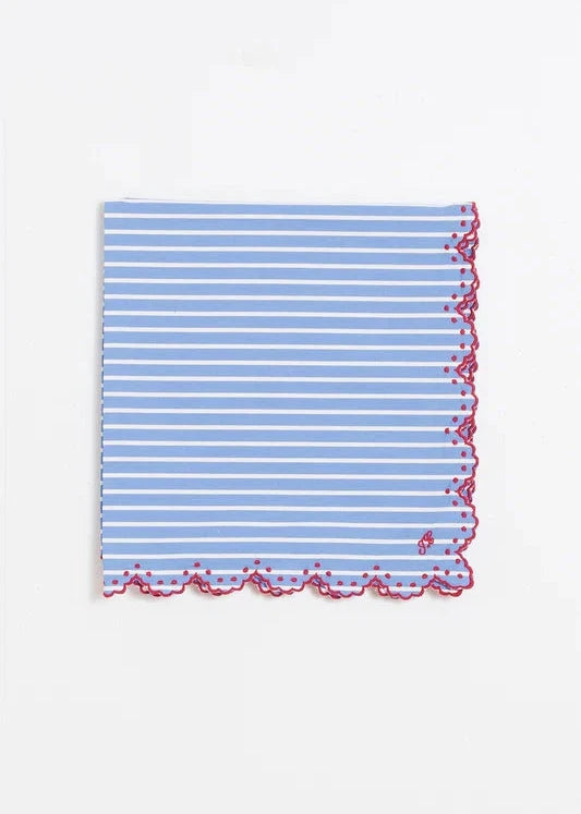 Striped Poplin Neckerchief | Indi & Cold Print Scarf Indi & Cold