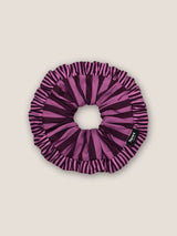 Swirl Scrunchie in 2-tone Purple Stripe Scrunchie Newt London