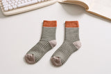 Women's Striped Cotton Socks - Soft, Breathable & Stylish Happy Knits
