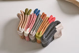 Women's Striped Cotton Socks - Soft, Breathable & Stylish Happy Knits