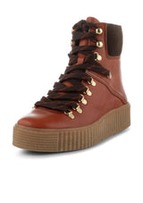 Agda Red Brown Leather Boot | Shoe The Bear Boots Shoe The Bear