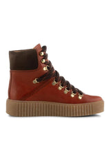 Agda Red Brown Leather Boot | Shoe The Bear Boots Shoe The Bear