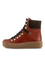Agda Red Brown Leather Boot | Shoe The Bear Boots Shoe The Bear