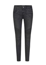 Biker Style Coated Dark Grey Coated Jean | Alanis | Mos Mosh Jeans MOS MOSH