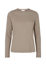 Cotton Ribbed Long Sleeve Top | Levete Room Long Sleeve T-Shirt Levete Room