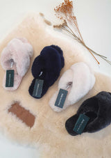 Mayberry Fluffy Slider Slipper | Frost Black | EMU Australia Slippers EMU Australia