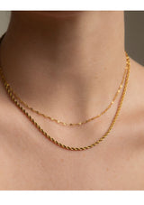 Delicate Rope Chain Necklace | Weathered Penny Necklace A Weathered Penny
