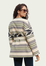 Ikat Jacquard Belt Jacket | Scotch & Soda Jacket Scotch & Soda
