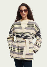 Ikat Jacquard Belt Jacket | Scotch & Soda Jacket Scotch & Soda