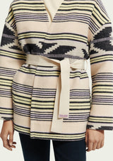 Ikat Jacquard Belt Jacket | Scotch & Soda Jacket Scotch & Soda