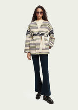 Ikat Jacquard Belt Jacket | Scotch & Soda Jacket Scotch & Soda