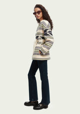 Ikat Jacquard Belt Jacket | Scotch & Soda Jacket Scotch & Soda