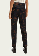 Jacquard Tapered High Rise Trousers | Scotch & Soda Trousers Scotch & Soda