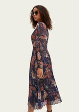 Midnight Navy Printed Midi Dress | Scotch & Soda Dress Scotch & Soda