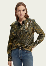 Printed Sequin Collar Blouse | Scotch & Soda Blouse Scotch & Soda