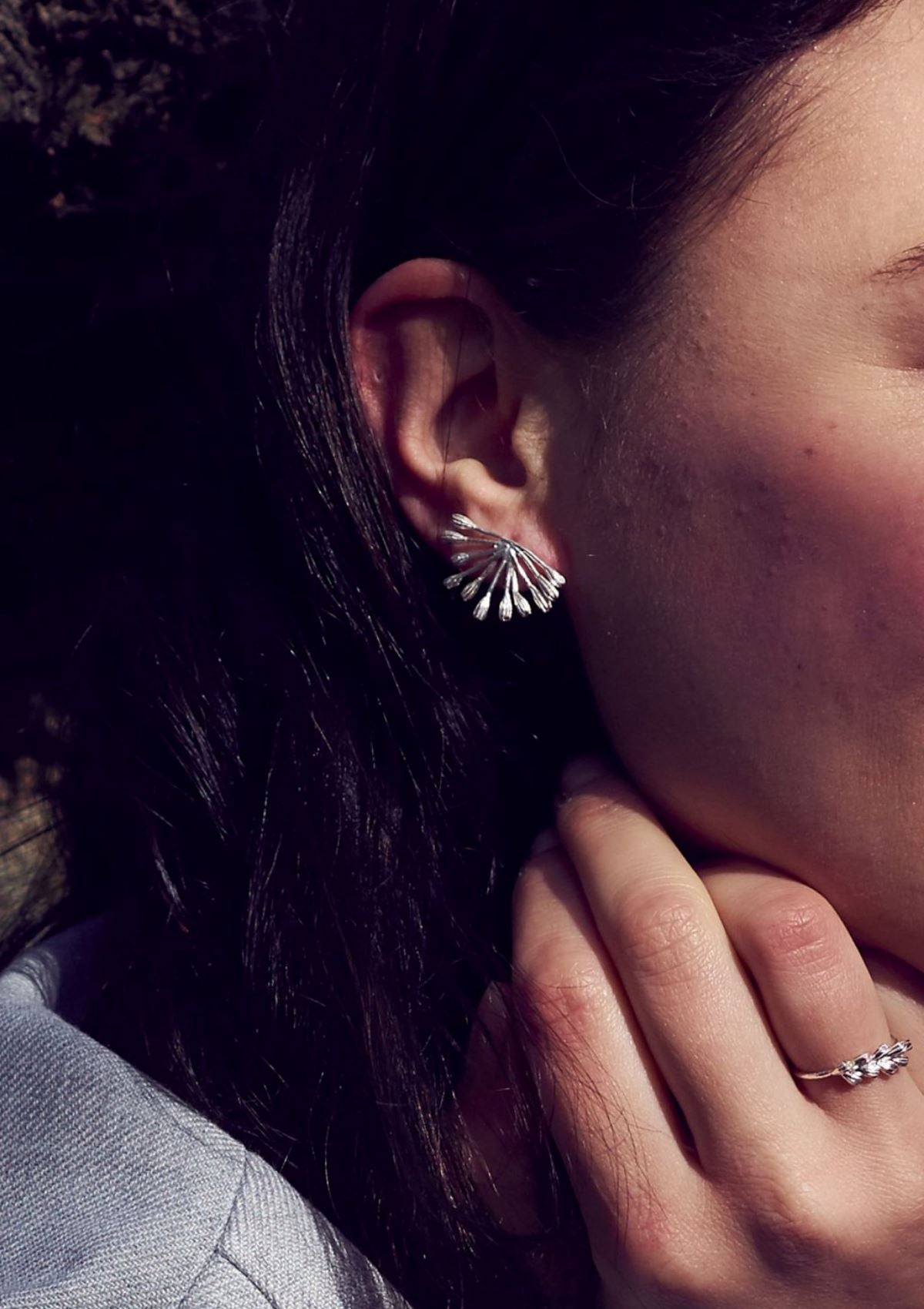 Alex Monroe Fanned Seed Pod Stud Earrings Earrings Alex Monroe