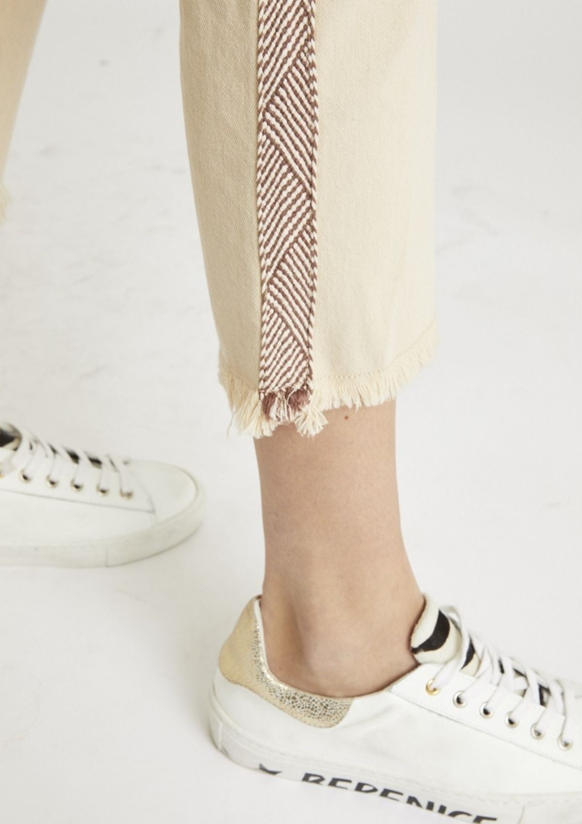 Beige Detailed Jeans | Malaga Jean | Berenice Jeans Berenice