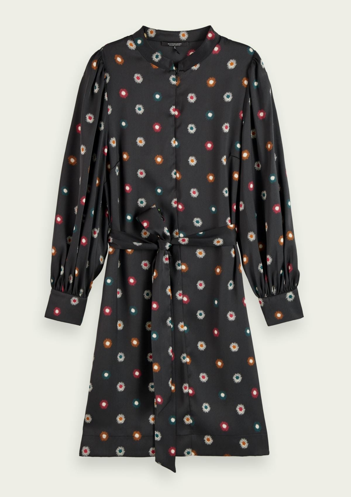 Black Printed Waist Tie Dress | Scotch & Soda Dress Scotch & Soda