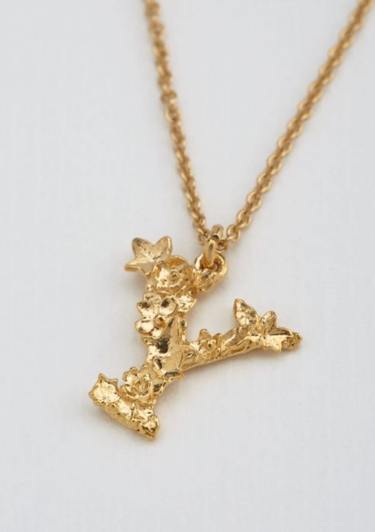 Floral Letters Gold Plated | Alex Monroe Necklace Alex Monroe