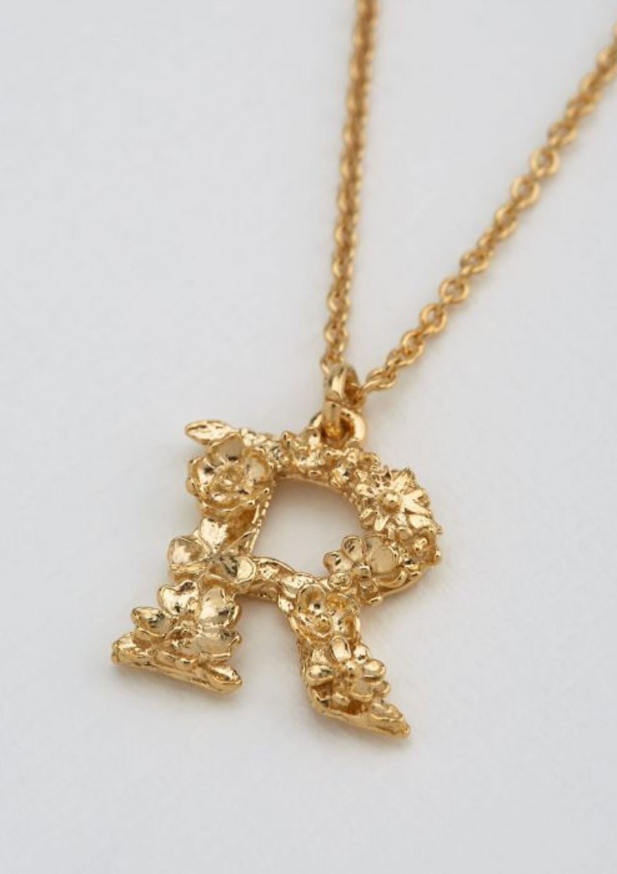 Floral Letters Gold Plated | Alex Monroe Necklace Alex Monroe
