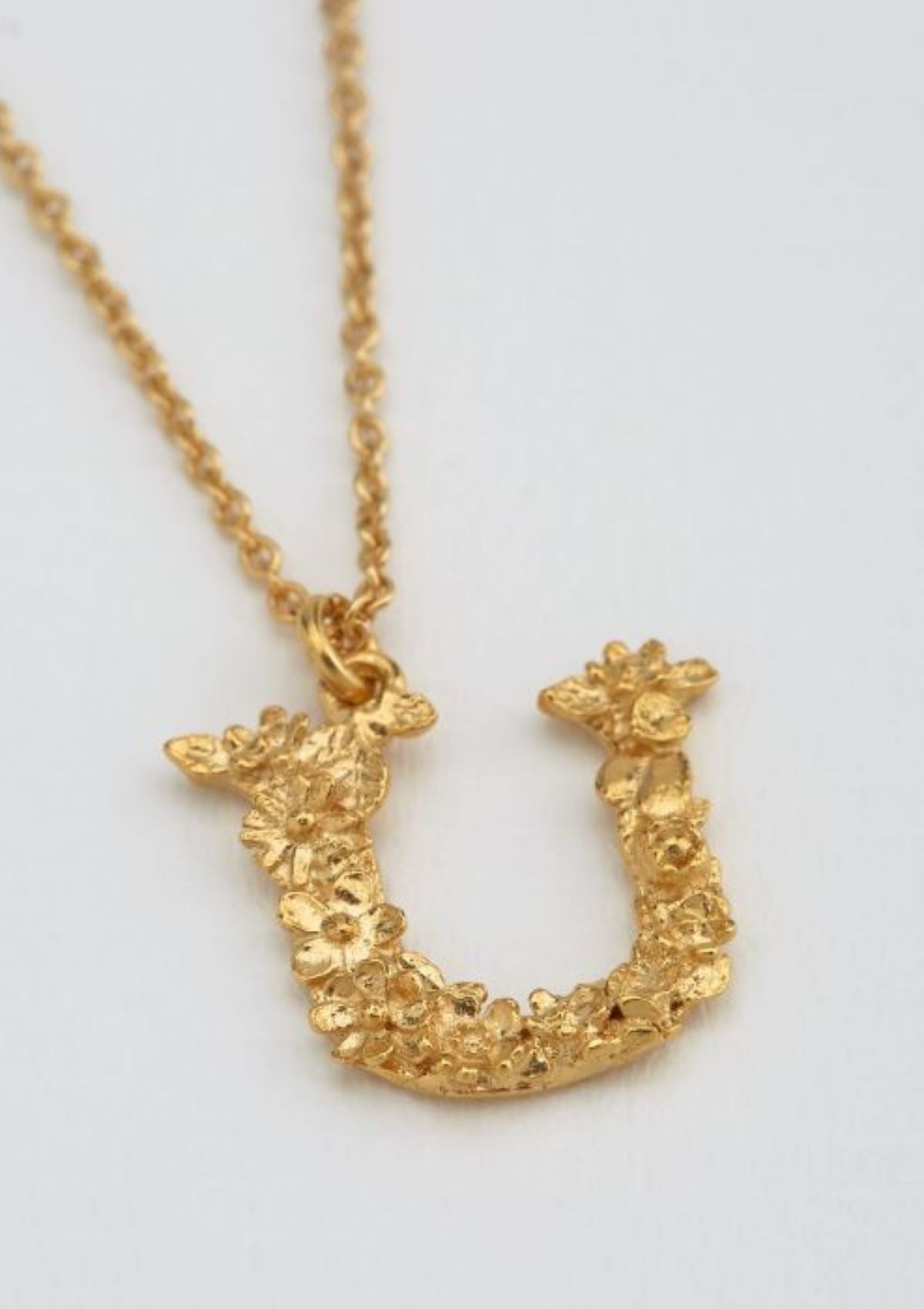 Floral Letters Gold Plated | Alex Monroe Necklace Alex Monroe