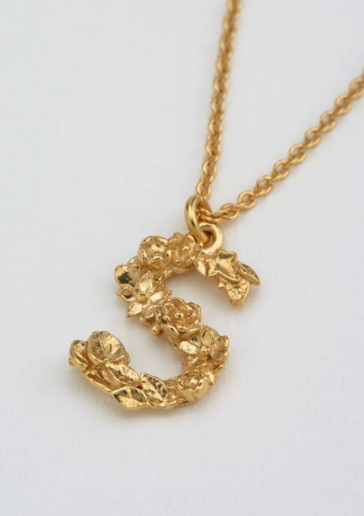 Floral Letters Gold Plated | Alex Monroe Necklace Alex Monroe