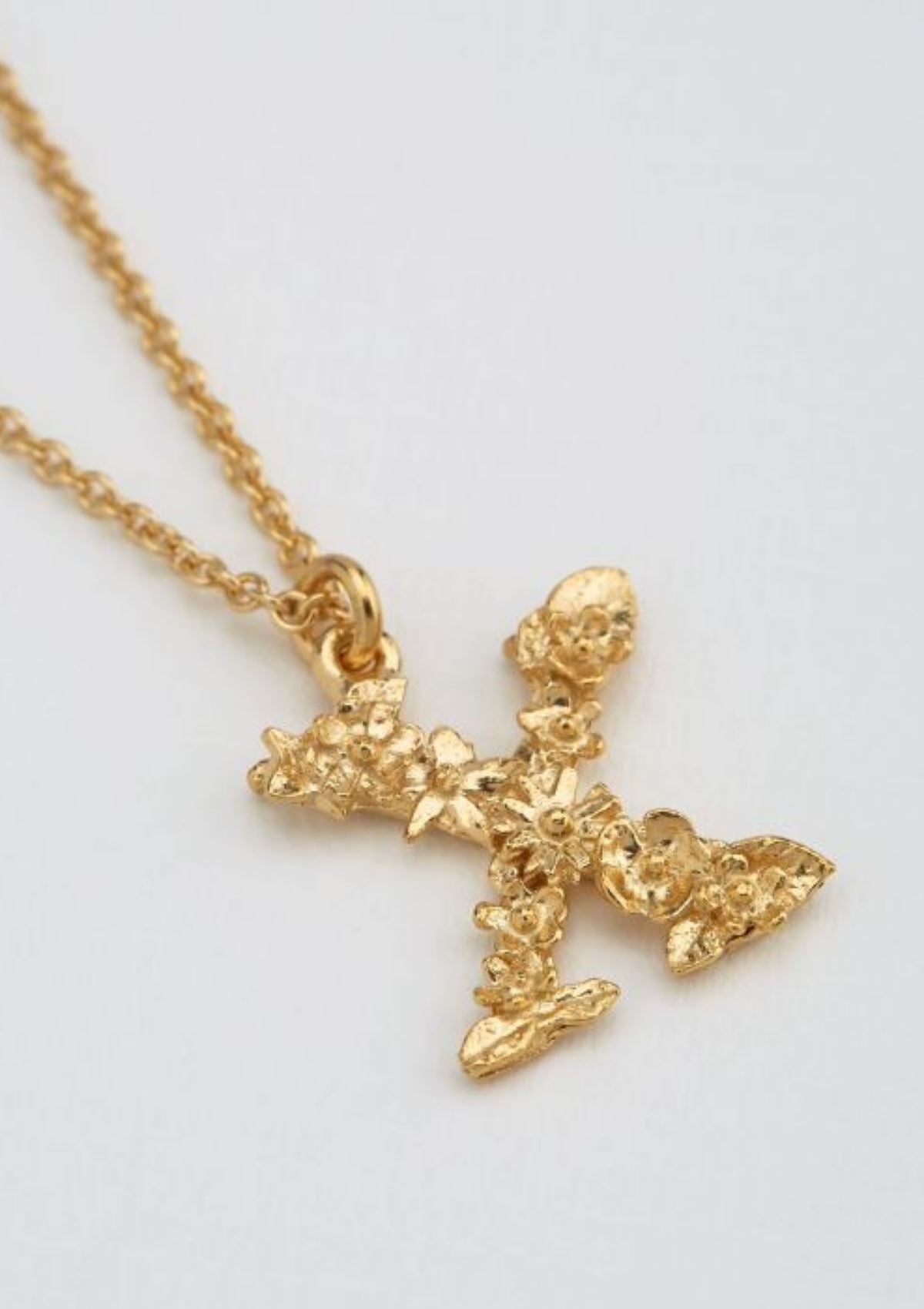 Floral Letters Gold Plated | Alex Monroe Necklace Alex Monroe